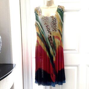 Colorful Top Pleated Dress by  Caeliann